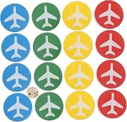 KICHOUSE 16pcs Wooden Chess Pieces for Kids Flying Chess Carpet Intelligent Flight Chess Game Educational Toy Set Safe Wooden Puzzle Pieces