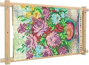 Needlepoint Embroidery Tapestry, Scroll Frames for Cross Stitch, Beech Wood Needlepoint Stretcher Frame, Wood Needlework Frame Quilting Hoop Stand Stitching Needlepoint Holder Tool(18.1" x 11.2")
