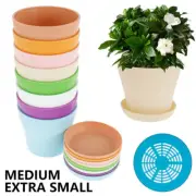 Plastic Garden Plant Flower Seedlings Nursery Pots Saucer Tray Planter xitZa
