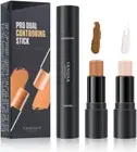 Contour Stick, Concealer Contour, Shading Highlighter Stick for Makeup, 2 in 1 E