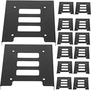 ARTIBETTER 12 Pcs Hard Disk Rack Hard Drive Mounting Cage SSD to HDD Mounting Bracket Hard Disk Bay Computer Accessory Hard Drive Cage Hard Disk Drive Computer Adapter Black Metal Iron