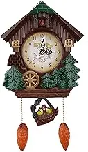 ANKROYU Cuckoo Bird Clock, Forest Wood Clock, Cuckoo Clock Chalet Clock, Retro Cuckoo Birdhouse Clock, House Clock for Wall Hanging Decorations