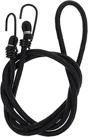 Gogogmee Bicycle Luggage Rope Bike Luggage Straps with Hooks Heavy Duty Bungee Strap Elastic Ropes for Luggage Camping Luggage Rope Luggage Bungee Motorcycle Bungee Cords Metal Black