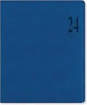 Letts of London Milano Quarto Vertical Week to View 2024 Diary with Appointments, Blue