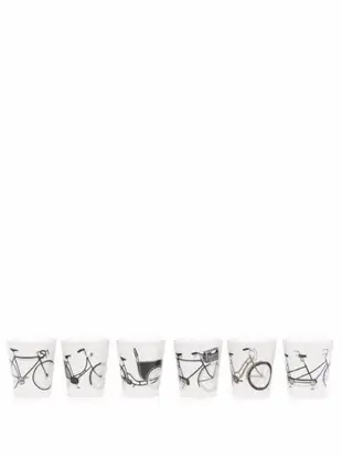 Bikes cups set of 6