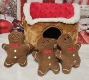 ZippyPaws Holiday DOG squeaky Toy Gingerbread House Burrow