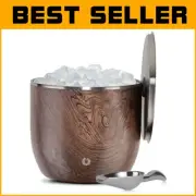 XL Stainless Steel Vacuum Insulated Ice Bucket with Lid - Perfect for Parties