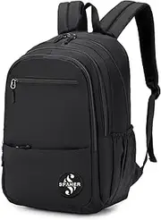 SPAHER Ryanair Cabin Bag 40x20x25cm School Travel Backpack for Women Men, 20L Black Nylon, Ryanair Carry-On Size Compatible