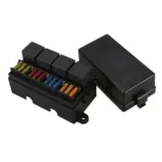 12 Way Car Blade Fuse Box 4-relay Holder Block 12V w/Spade Terminals Fuse (for: Fiat)