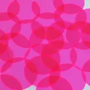 Round Vinyl Shape 40mm Hot Pink Go Go Fluorescent Edge Glow