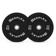 Reeplex 20kg Black Bumper Plates Pair V2