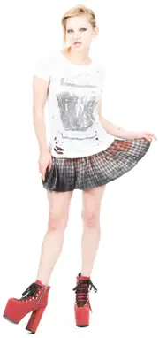 [Chaser] The Clash White Riot Destroyed Slouchy Tee