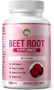 Beet Root Supplement, Support Blood Pressure Athletic Performance Immune System