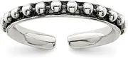 [JewelryWeb] 925 Sterling Silver Solid Artisan Oxidized toe ring