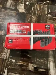 CRAFTSMAN 28PC SAE/METRIC 1/2" Drive Impact Bit Socket Set CMMT42031
