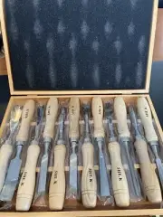 Chisel Set Forged Steel Carving Set For Wooden Mallet 12Pcs Set W/Case New!