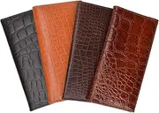 [MARSHAL] Genuine Leather Checkbook Cover Case #156-cr, Burgundy, Regular, Card Case Wallet