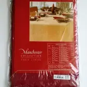 Manchester Collection Tablecloth Christmas square 52 x 52 Rio Red New OS