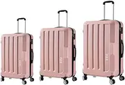 [Slimbridge] Luggage Suitcase Set 20" 24" 28" 3PCS, Rolling Suitcase for Travel, Carry On Travel Luggage with Lock, 360° Spinner Silent Wheels, Hard Shell, Business Carry On Suitcase, Rose Gold