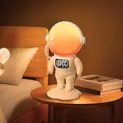 AMIR Astronaut Wake Up Light Sunrise Alarm Clock for Kids, Heavy Sleepers, Bedroom, Gradual Sunlight Alarm Clock with Sunrise Simulation, 21 Sleep Sounds, Dimmable Bedside Lamp with Timer
