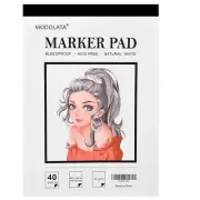 Marker Paper Sketchbook Bleedproof Art Marker Pad 8.27 X 11.69 Inch White 40 ...