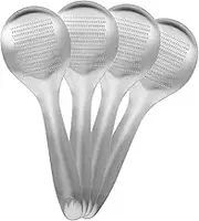 ABOOFAN 4pcs Stainless Steel Ginger Grater Zester Multi Functional Grinding Spoon for Garlic Fruits and Vegetables Easy to Clean Kitchen Tool for Home Cooking