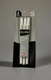 Gelly Roll 3 BRIGHT WHITE GEL PENS FINE-MEDIUM-BOLD POINT VARIETY PACK