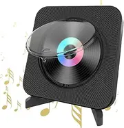 Wall Mountable CD Player, Desktop Personal CD Players with HiFi Speaker, Remote Control, FM Radio Tuning Range 76MHZ-108MHZ, Music CD Player for Home Built-in USB Port AUX in/Output Audio Boombox