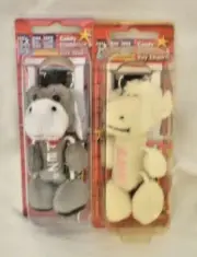 Pez Barnyard Babies PLUSH DISPENSER Red packaging Set of 2 donkey and sheep NEW
