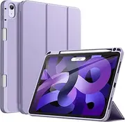 JETech Case for iPad Air 11-Inch M3/M2 (2025/2024), iPad Air 5/4 (2022/2020 5th/4th Generation 10.9-Inch) with Pencil Holder, Slim Tablet Cover with Soft TPU Back, Auto Wake/Sleep (Lilac)