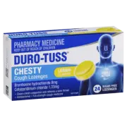 Duro-Tuss Chesty Cough 24 Lozenges - Lemon Sore Throat Double Action Durotuss