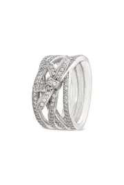 PANDORA Sparkling Ribbon and Bow Ring