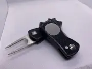 2 x Golf Divot Repair Tool - Black - WITH MAGNETIC MARKER