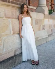[Mooloola] Mooloola Women's Dusk Maxi Dress in Cream 0 Cream