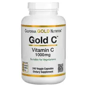 California Gold Nutrition Gold C Vitamin C 1000mg 240 Veggie Capsules