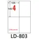 【1768購物網】LD-803-W-C 龍德(4格) 白色三用貼紙 - 105x148mm - 20張/包 (LONGDER)