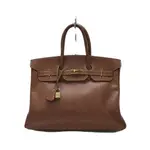 HERMES 愛馬仕 手提包 BIRKIN 柏金包 棕色 COURCHEVEL牛皮 皮革 金屬零件 日本直送 二手