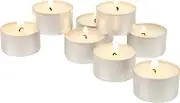 Stonebriar White Unscented Smokeless Long Burning Tea Light Candles with 8 Hour Burn Time, 200 Count