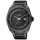 CITIZEN星辰 GENT'S 時尚系列防水日期顯示光動能腕錶(不鏽鋼電鍍黑錶帶黑面）42mm_ AW1015-53E