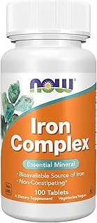 NOW Supplements, Iron Complex, 100 Vegetarian Tablets
