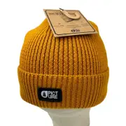 NEW Picture Colino Beanie Women Men OS Dark Camel Gold Hat Knit