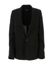 Ann Demeulemeester Single-Breasted Blazer IT40,IT38 Black