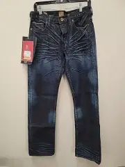 PRPS Raw Denim Japanese Selvedge Jeans Mens 30 Blue Barracuda Straight Leg