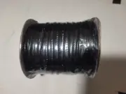 38m x 3mm Korean WAXED Polyester Cord String JET BLACK 1 roll A39