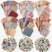 420 Sheets Scrapbooking Paper Supplies, Vintage Scrapbook Paper, Journaling Scrapbooking Supplies Kit Aesthetic Decorative Stationery Paper Decal Floral Washi Sticker for DIY Craft