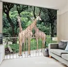 3D Giraffe 534 Blockout Photo Curtain Printing Curtains Drapes Fabric Window AU