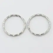 50 x Silver Tone Alloy Key Split Rings Finding 25mm dia Craft (E244)