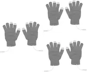 [BESPORTBLE] Touch Screen Heated Gloves USB Wamrers Fingerless Reusable Golf Gloves Heated Gloves for Freezer Heated Gloves Winter Heating Gloves Electrician Grip Grey Electronic Component