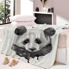 National Treasure Panda Drawing 3D Warm Plush Fleece Blanket Picnic Sofa Couch