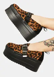 [Lamoda] Cheeky Cheetah Chunky Flatform Sneakers